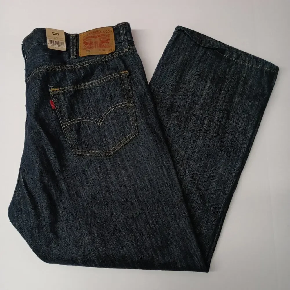 Levi's 527 Slim Bootcut Jeans Men's Size 42x30 Blue Dark Wash Cotton